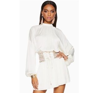 Ramy Brook Stella Corset Mini Dress in Cream –– NWT